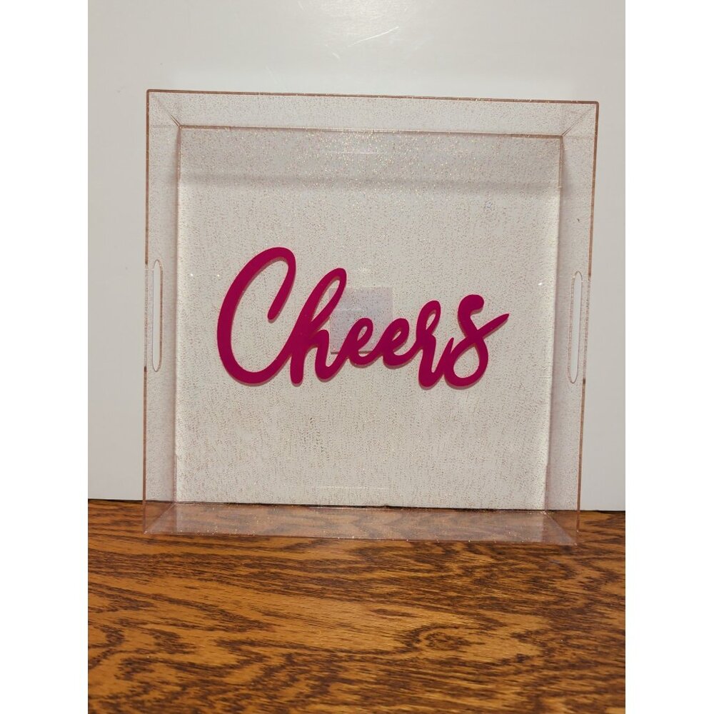 Acrylic tray with handles